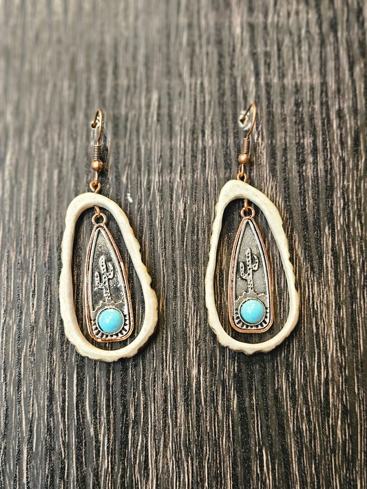 Copper n turquoise cactus