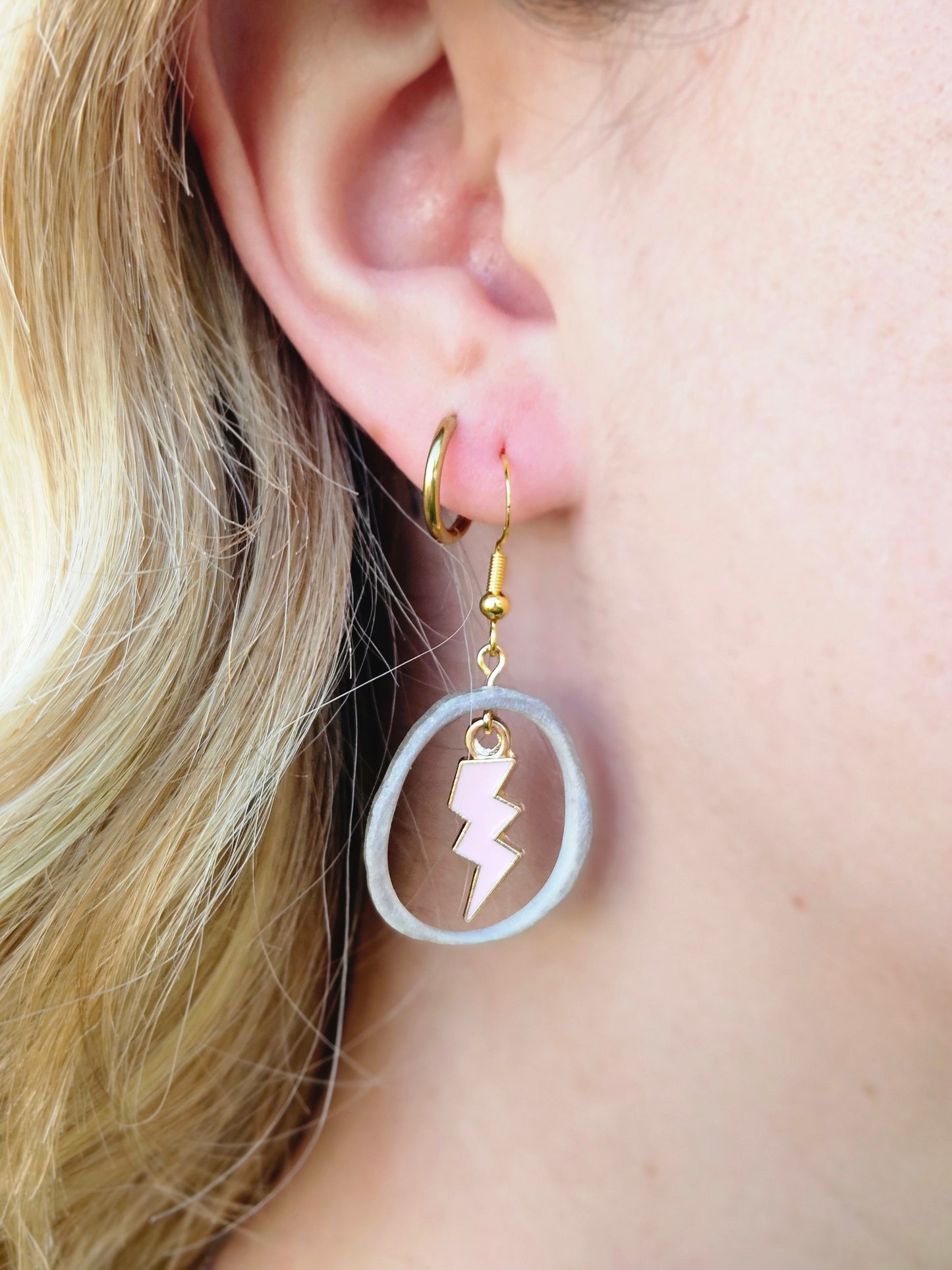 Pink lightning bolt