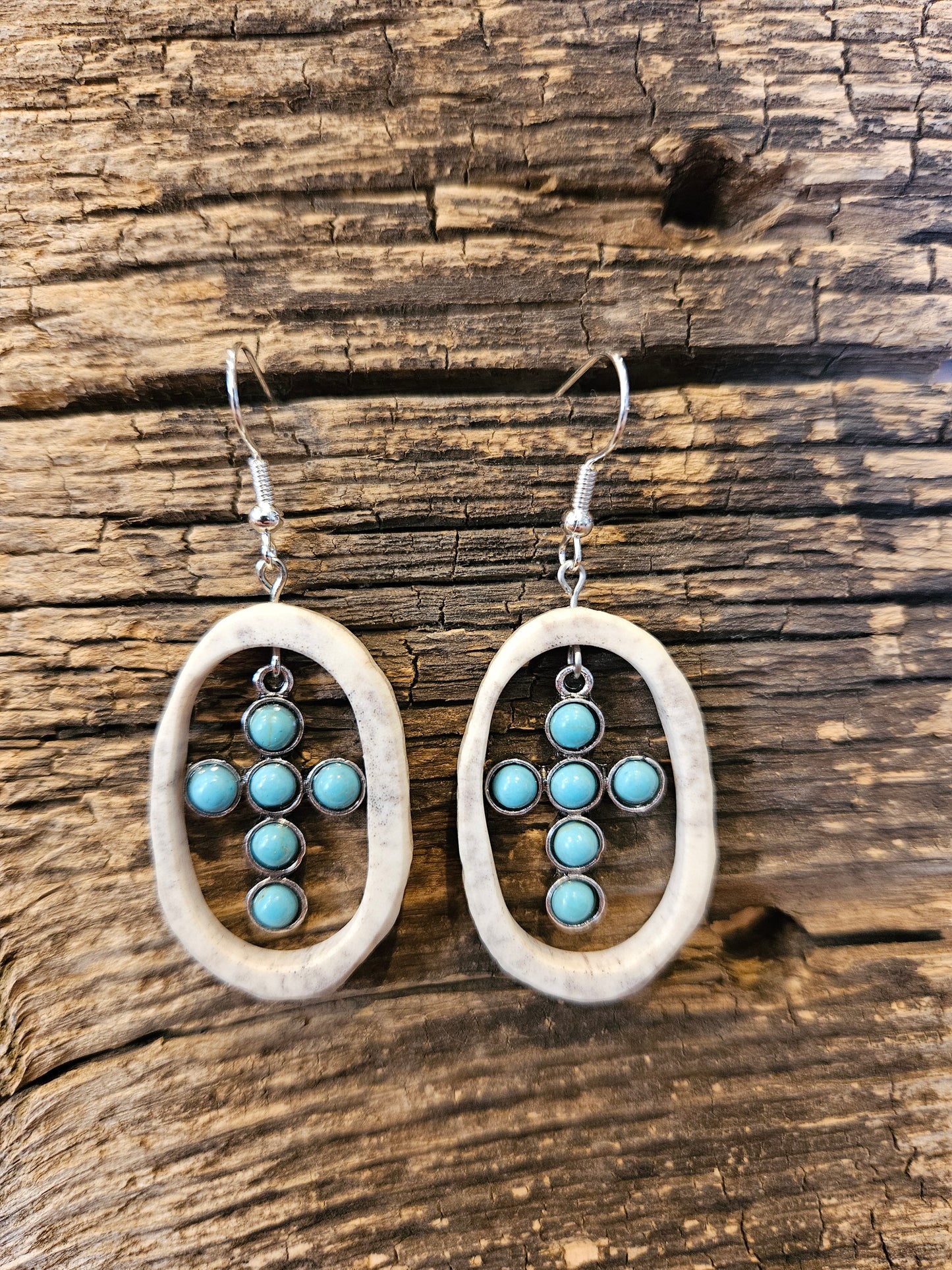 Turquoise Beaded Cross