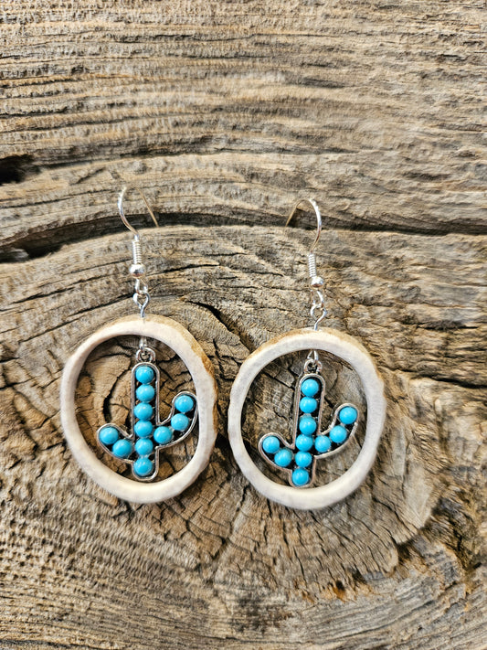 Turquoise Cactus Beads