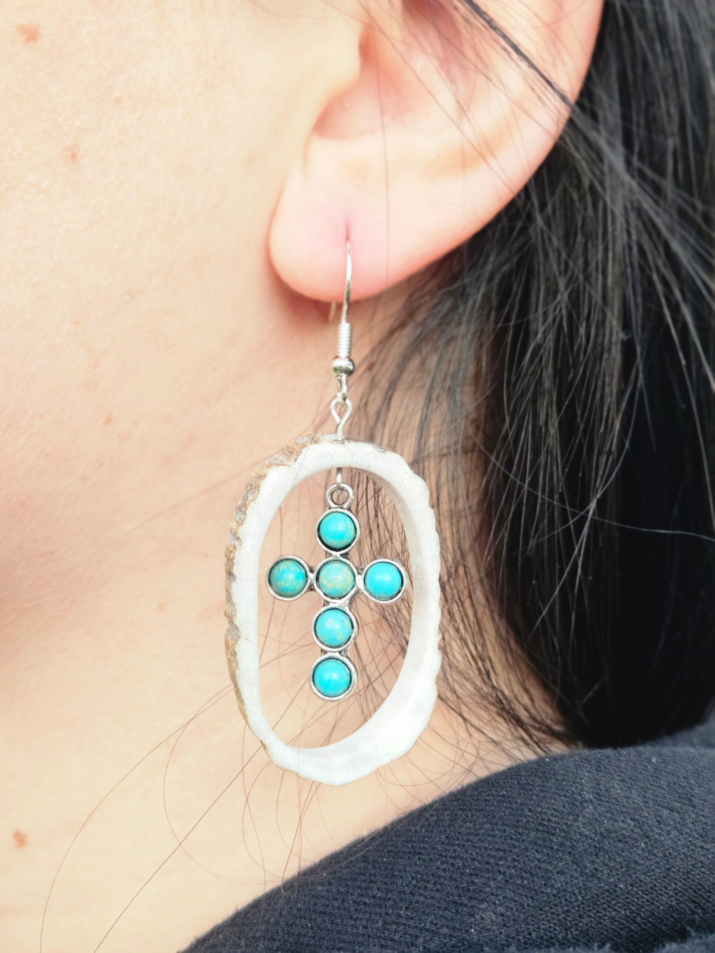 Turquoise Beaded Cross