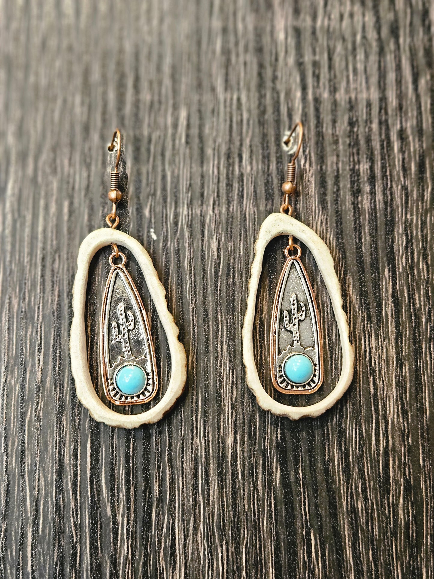 Copper n turquoise cactus