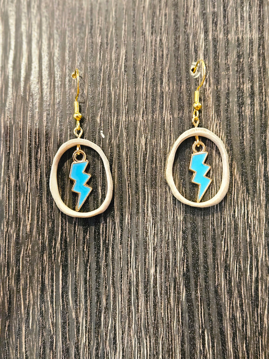Turquoise lightning bolt small