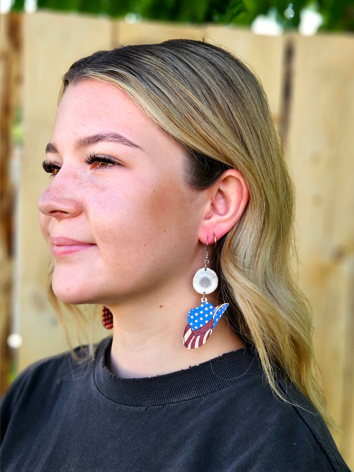 Patriotic Painted Wood Charms