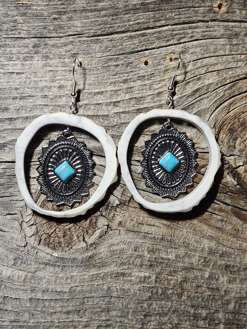 Concho with Turquoise Gem