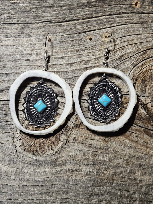 Concho with Turquoise Gem
