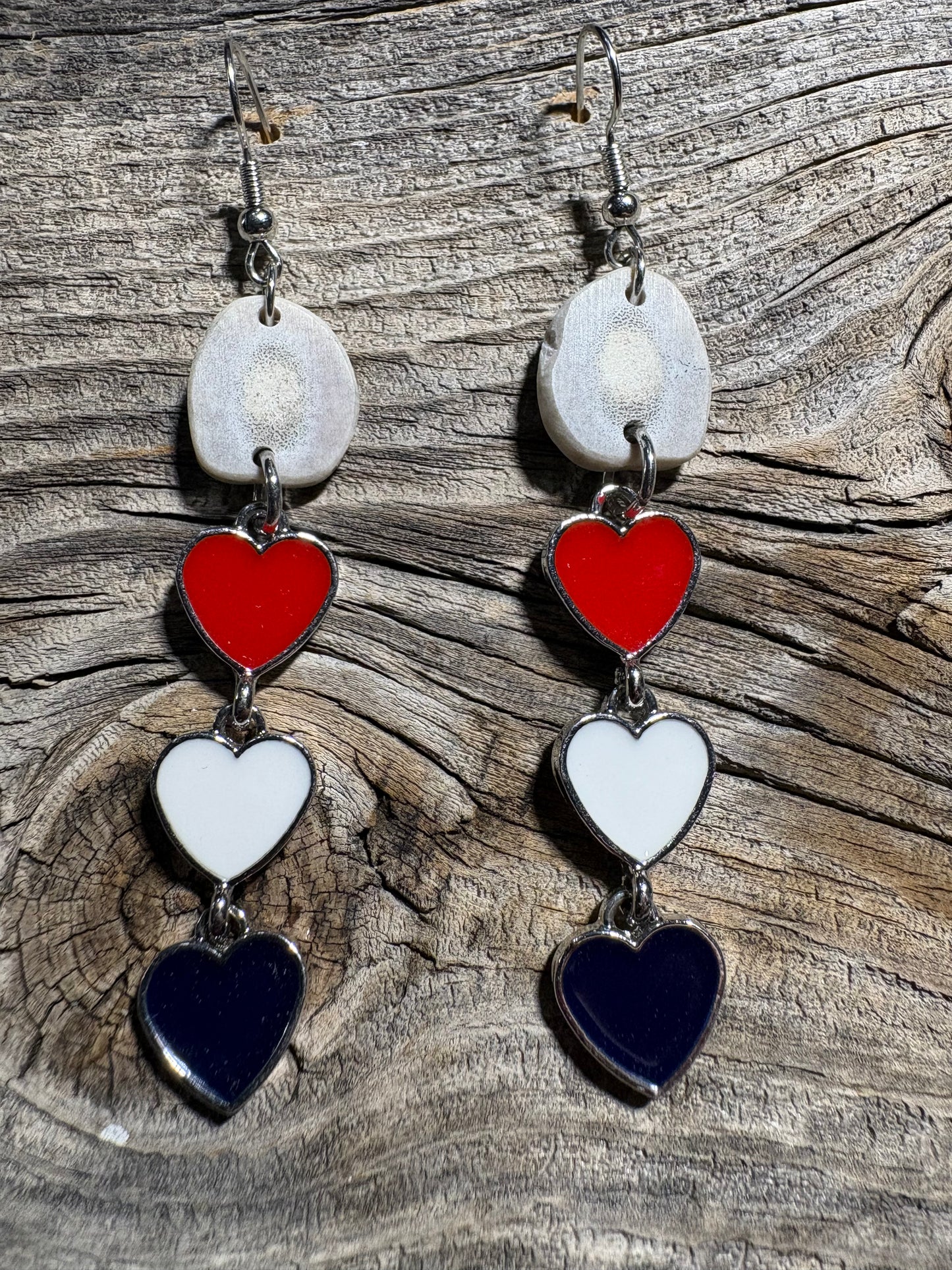 Red White Blue hearts