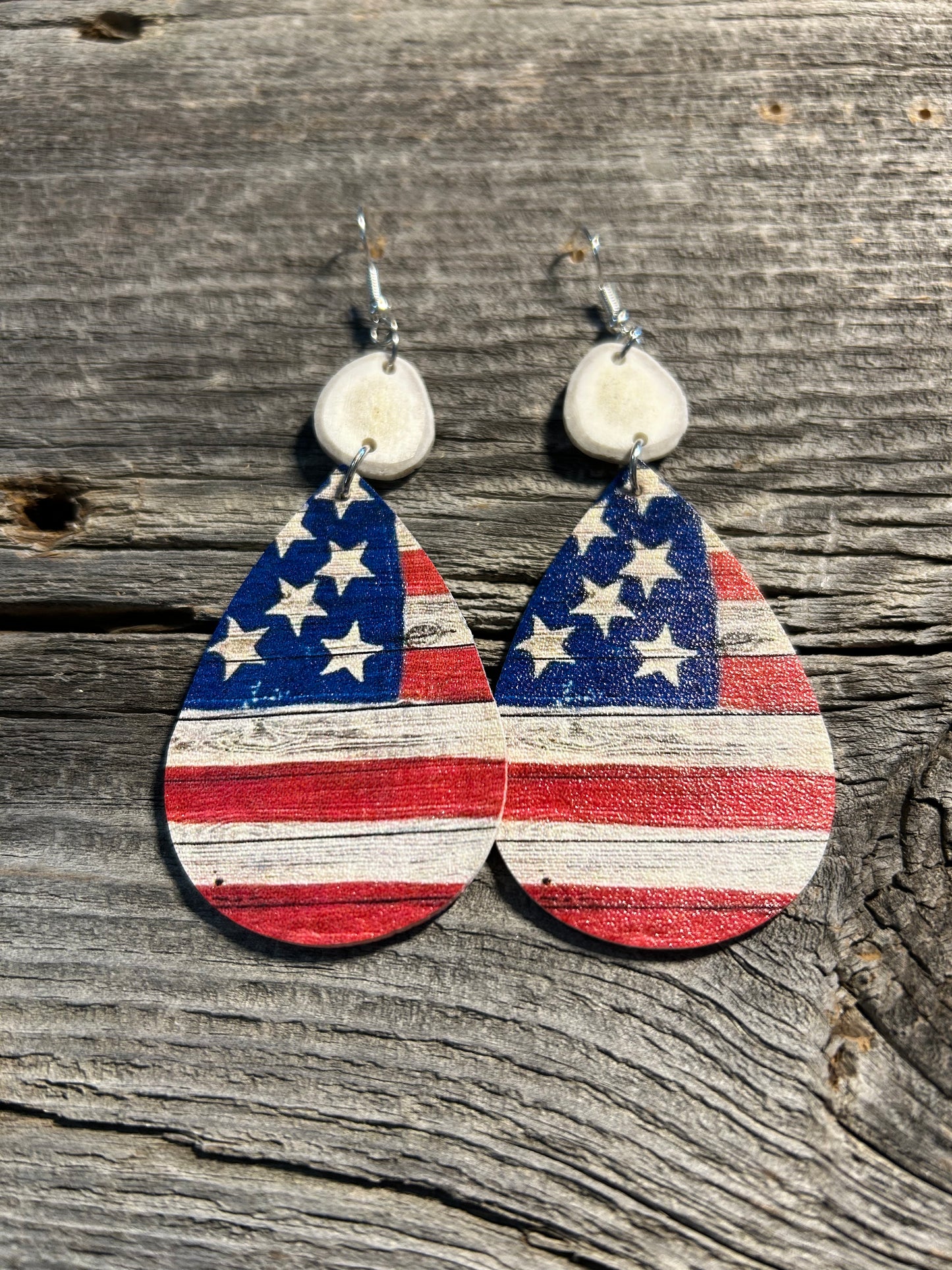 American Faux Leather Earrings