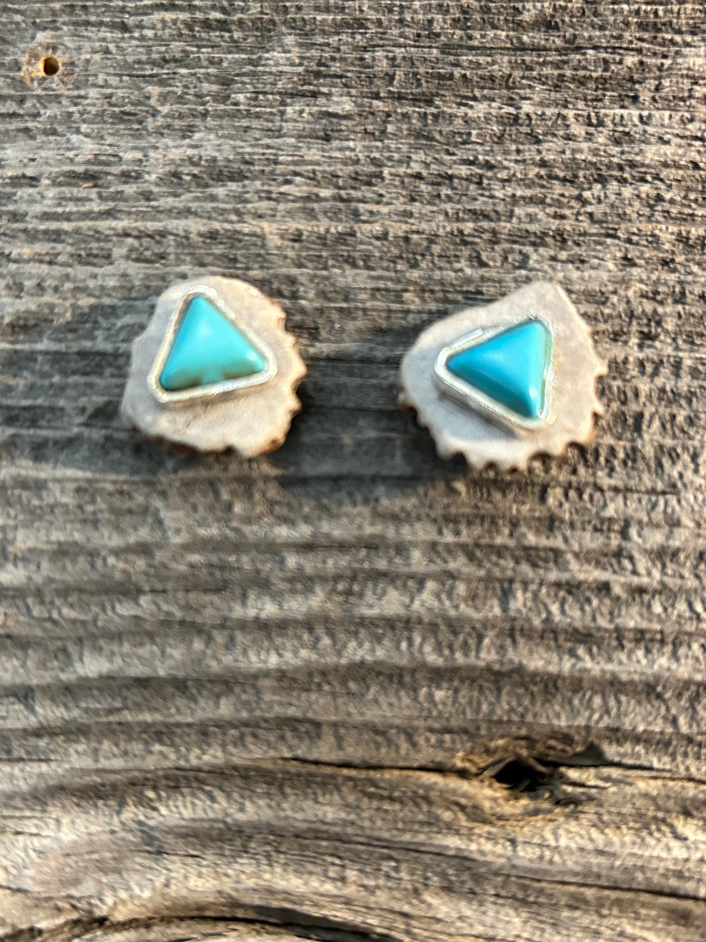 Triangle turquoise stud