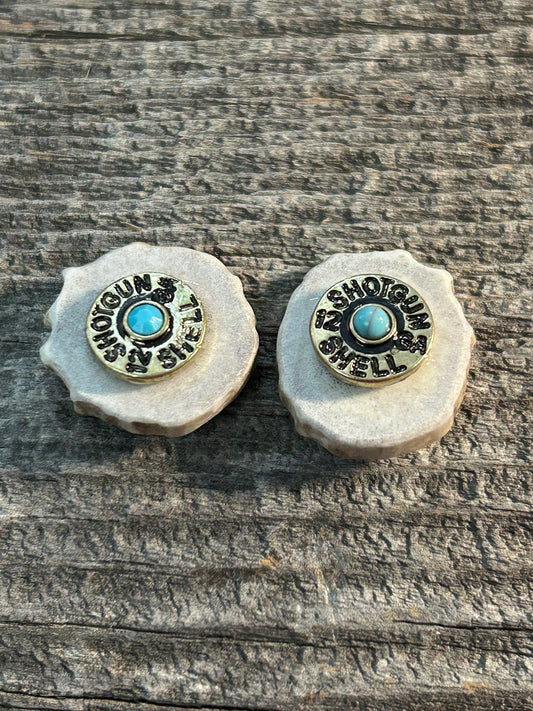 12 Gage Shotgun shell small with turquiose