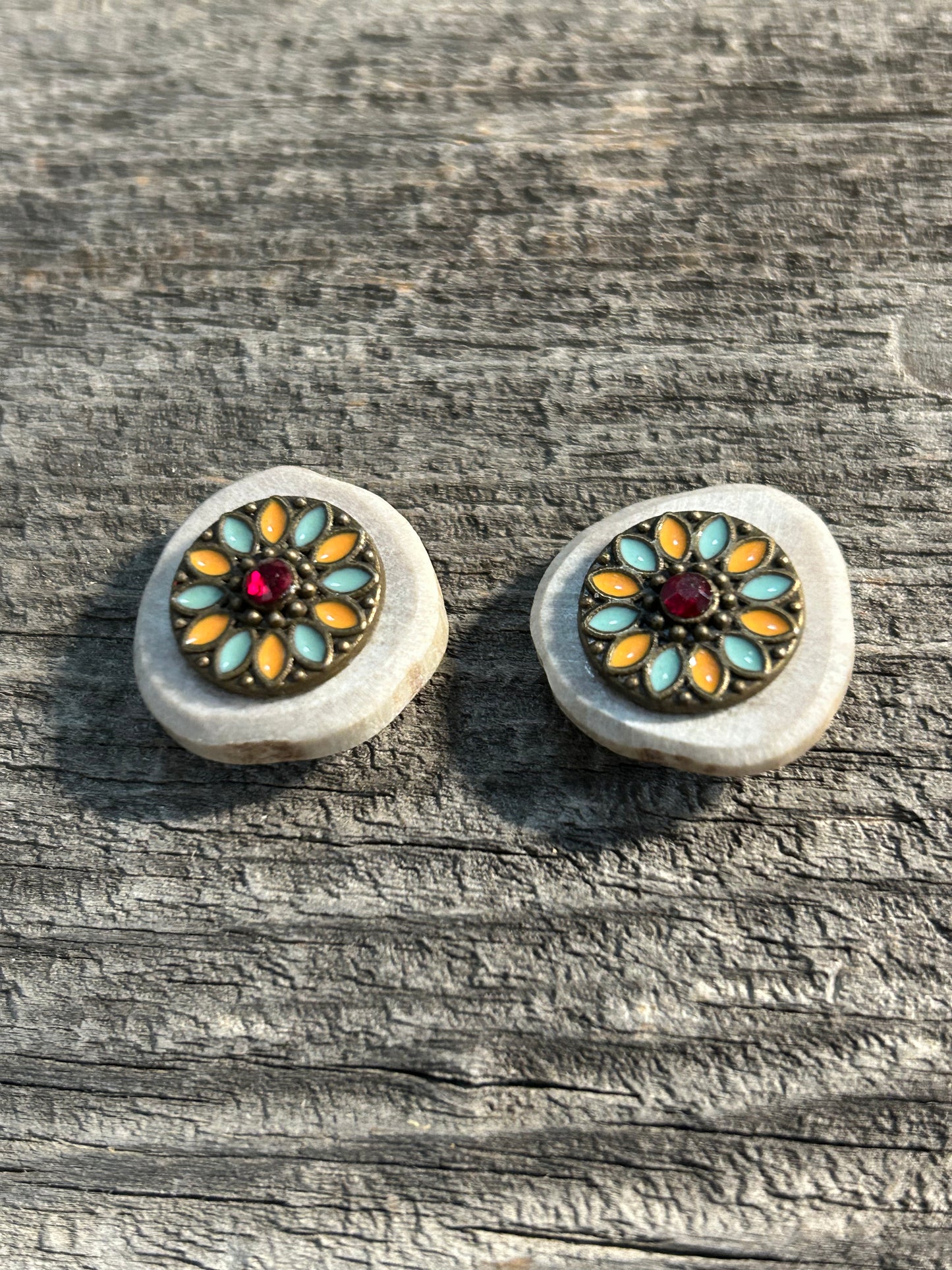 Stain Glass Earring Studs