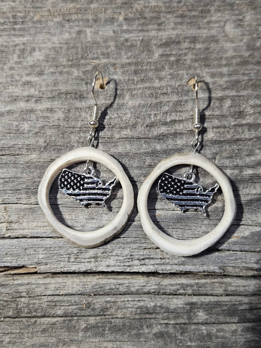 Silver United States Charm
